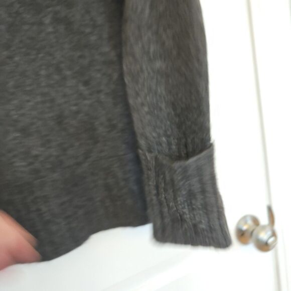 Only‎ Mine 2ply 100% cashmere Dark Grey cowl neck sweater Womens Medium, Cuffs - Picture 6 of 8